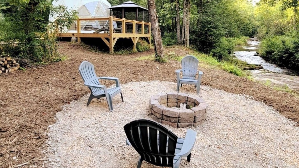 Purlear RV Rental | Nature escape Dome, Hot Shower/Cool Tub, WIFI