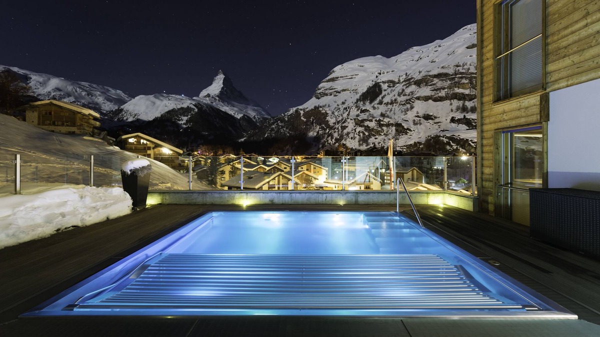 Zermatt Ski Chalet | Nepomuk: Luxury 5 Star Chalet includes 3 apartments with heated outdoor-pool