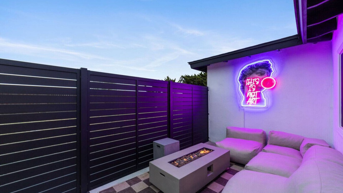 Bay Ho House | NEW! 2BR, 1BA, Outdoor Fireplace, Patio Lounge, Western Vibes, Smart TVs