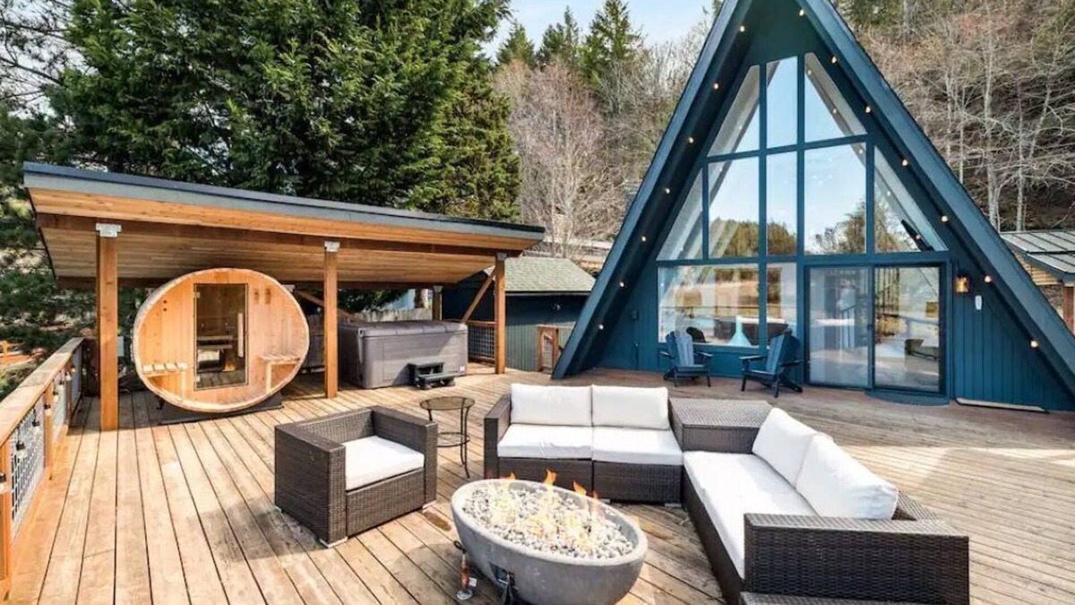 Matlock House | NEW! A Frame Over Water - Sauna, Hot Tub, Views