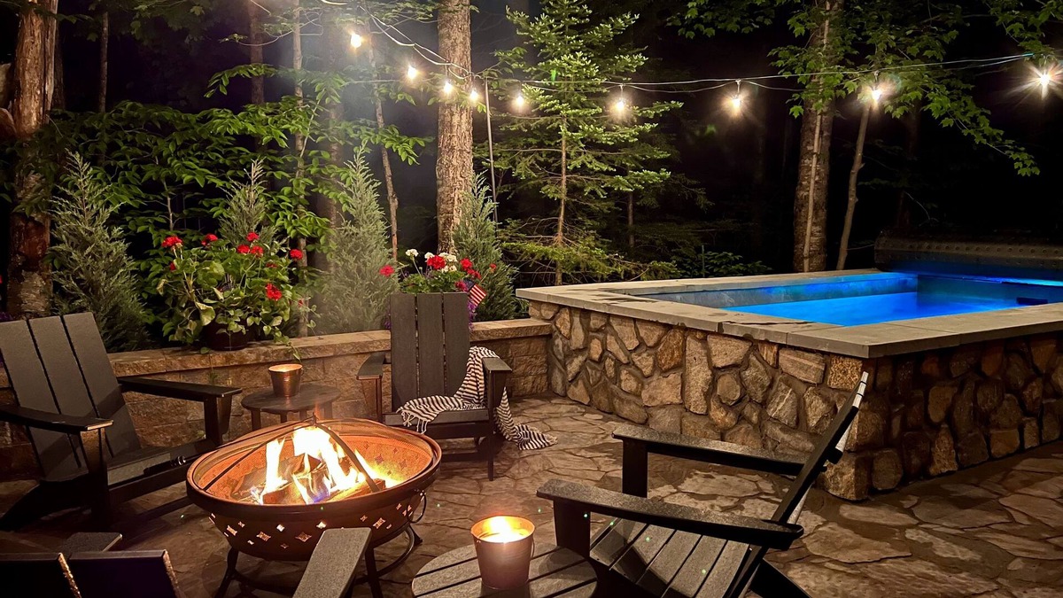 Old Forge Cabin | NEW ADIRONDACK LUXURY CABIN WITH YEAR-ROUND HEATED PLUNGE POOL