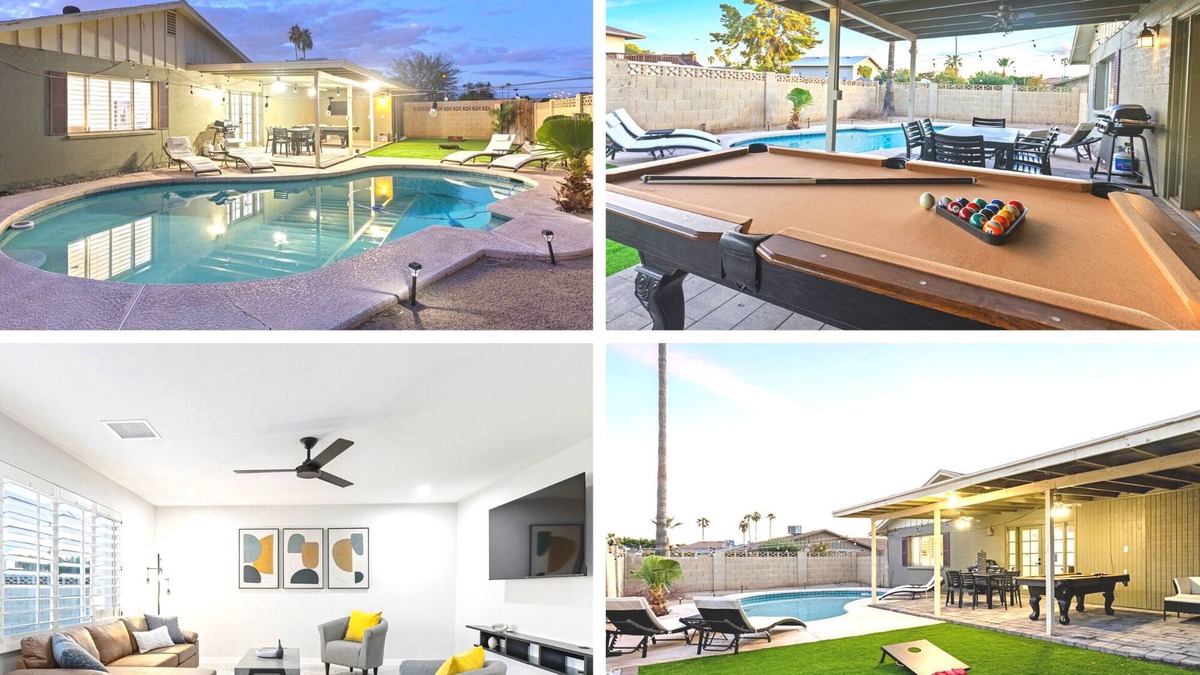 Tempe Villa | NEW! Desert Escape- Heart of Tempe / ASU / Pool / BBQ / Pool Table