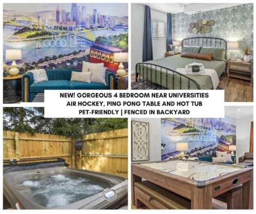 South Oakland House | NEW Gorgeous 4bd near universities Hot tub Games