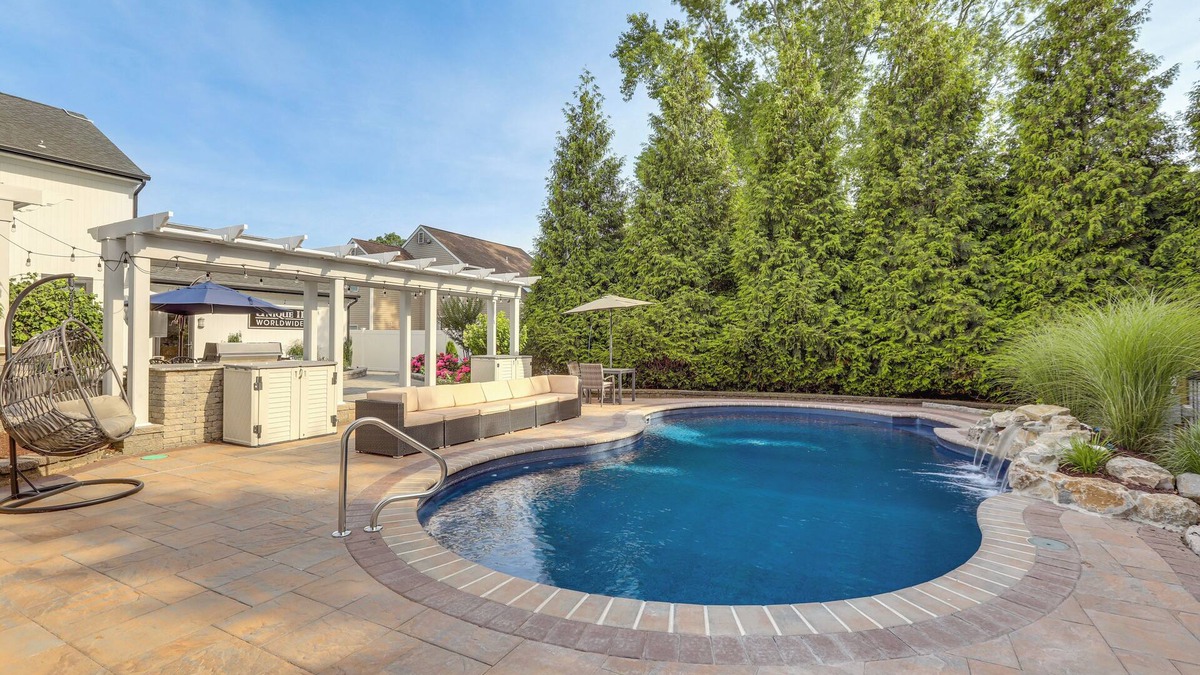 Brick House | New Jersey Home w/Private Office & Backyard Oasis