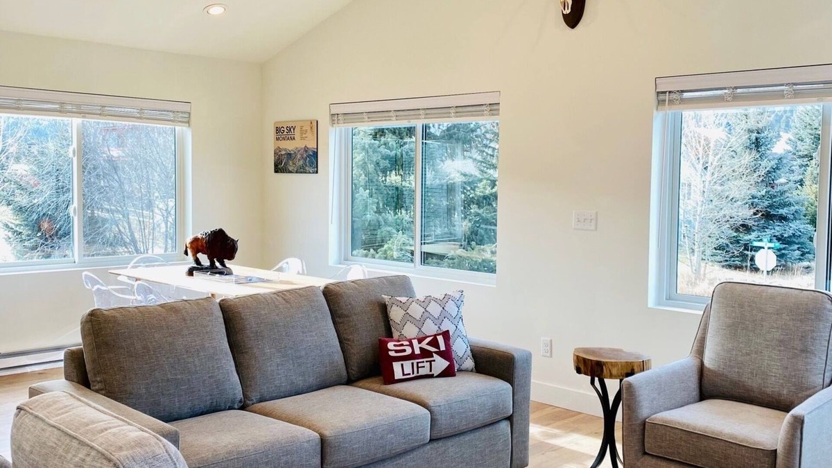Big Sky Condo | NEW Listing! NEW Build! Condo is 1-block walk to restaurants, shopping, concerts