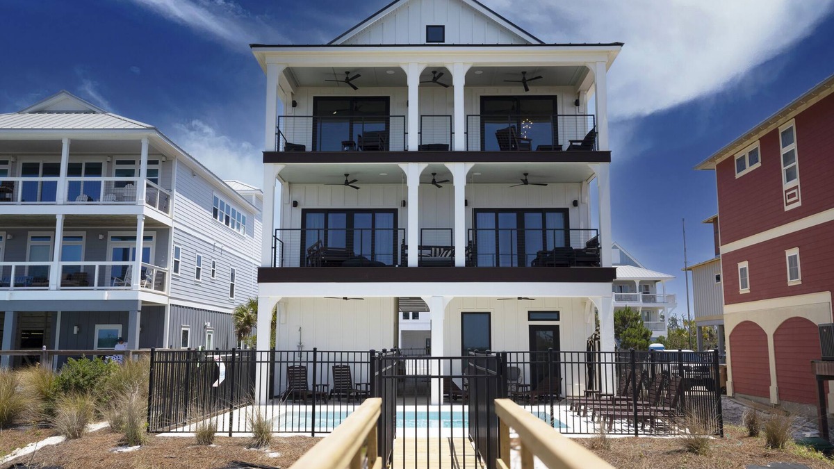Cape San Blas House | New luxury North Cape gulf front, private pool, elevator, handicap suite