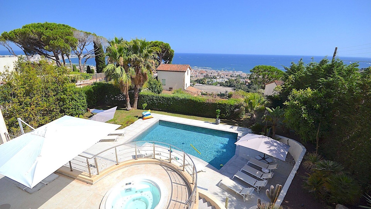 Golfe Juan Villa | NEW! Magnificent Villa with Panoramic Sea View/Pool/Jacuzzi/10 People