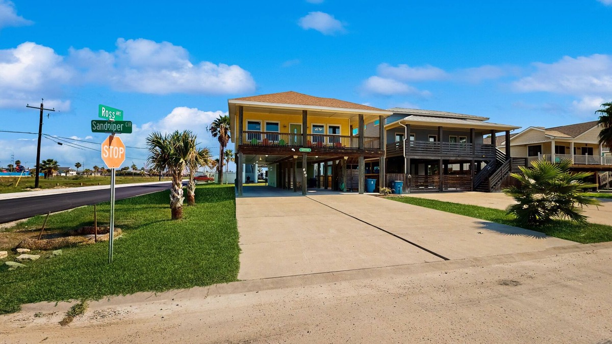 Leeward Sands House | New Port Aransas Home with WiFi & Bay Views - Near Community Park & Pool