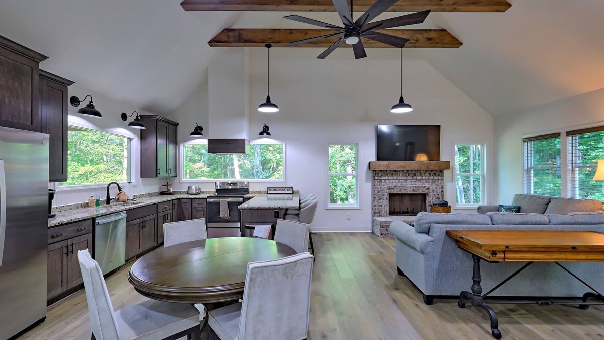 Dahlonega Cabin | New! Riverfront with Arcades & Firepit