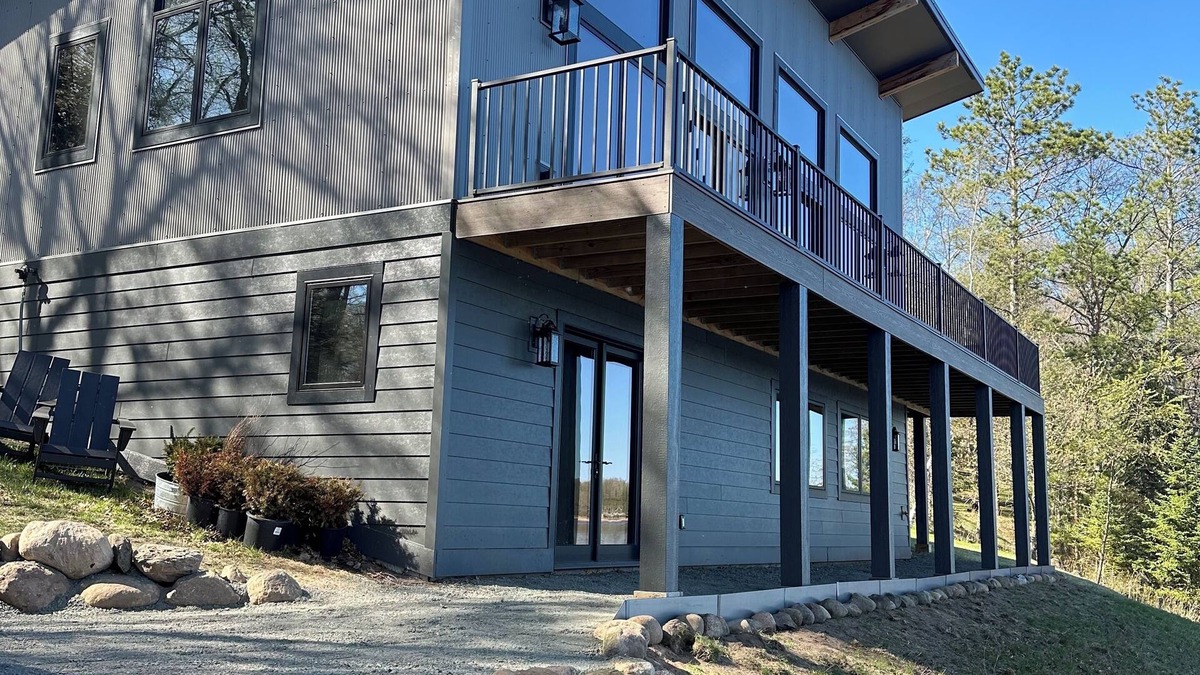 Minong Cabin | Newly built cozy 4-bedroom cabin steps from Horseshoe Lake in Minong, Wisconsin
