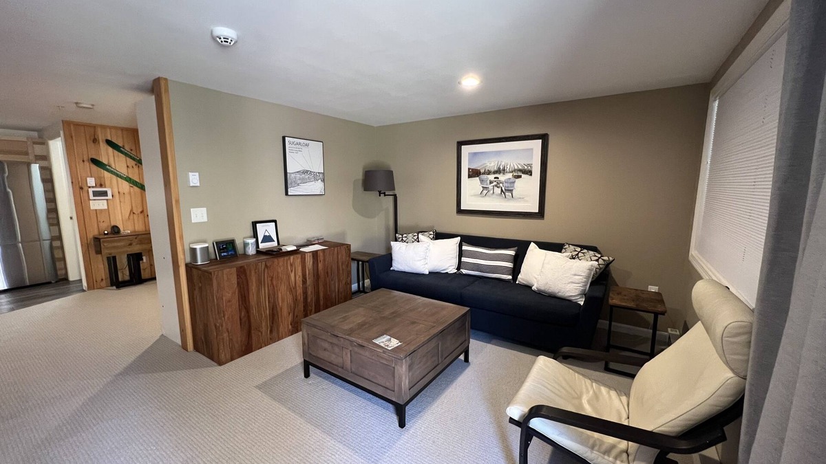 Carrabassett Valley Apartment | Newly Renovated Studio just steps from the Sawduster lift!