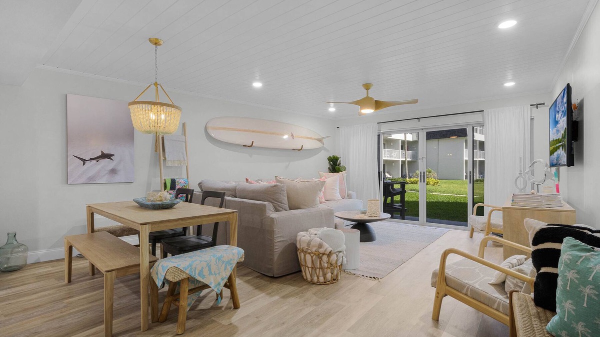 New Smyrna Beach Condo | Newly renovated NSB first floor condo, direct oceanfront, non-driving beach
