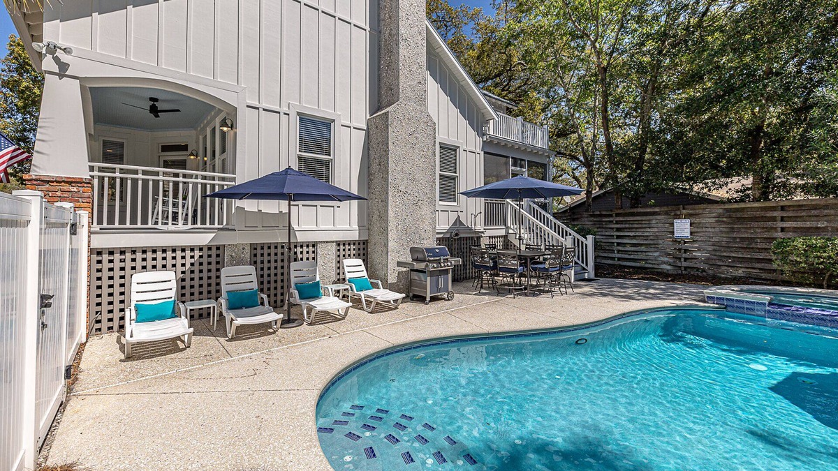 Saint Simons Island House | Newly Renovated for 2025! Wonderful Escape, Private Pool!, Pet Friendly! Close to Everything!