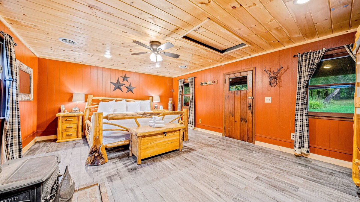Olmstedville Cabin | Newly renovated cabin minutes from Gore Mountain with wood stove, porch, firepit