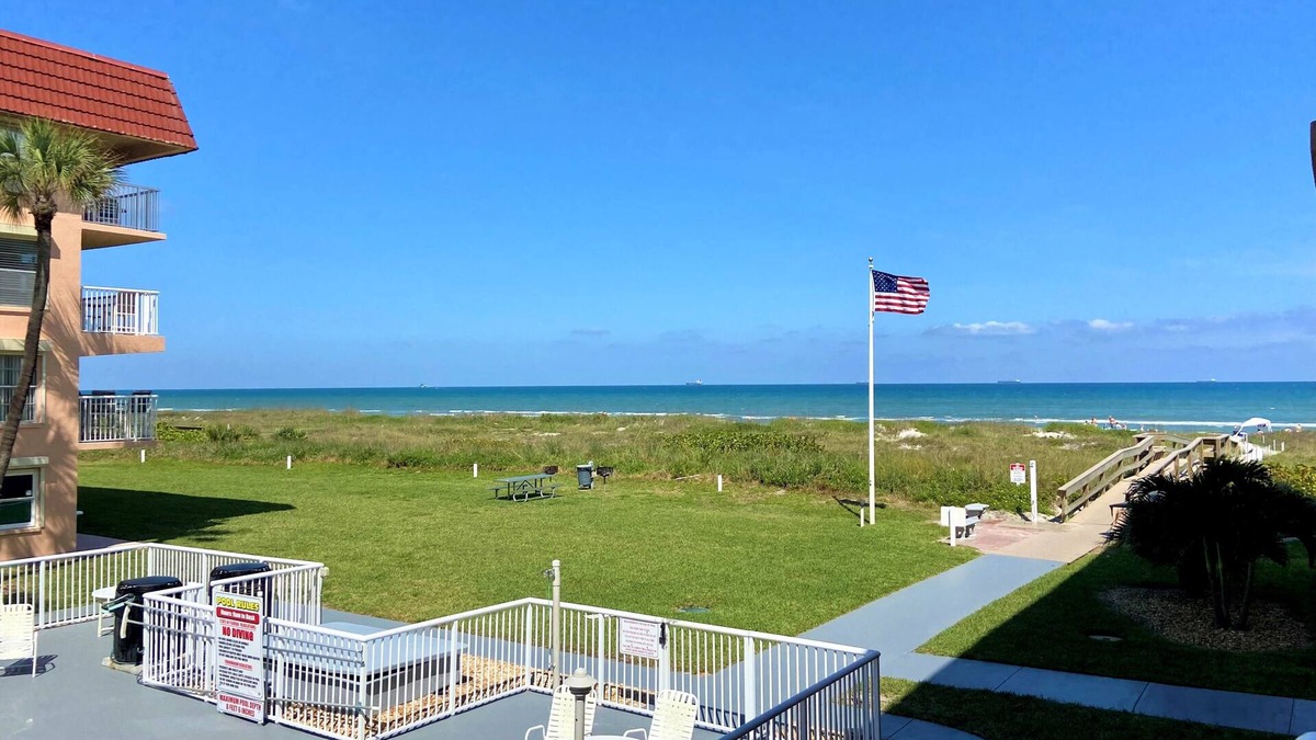 Cocoa Beach Condo | Newly renovated condo with oceanfront, pool and launch views!