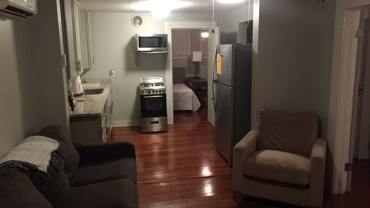 Mobile Condo | Newly Renovated Lower Level Midtown Apartment Long Term Discounts!