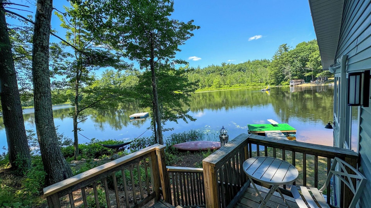 Brookline House | NH waterfront House - Private beach- Swim/Boat/Fish
