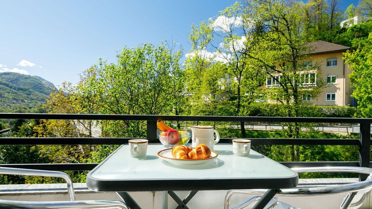 Capriasca Apartment | Nice apartment for 2 people with pool, WIFI, TV, patio and parking