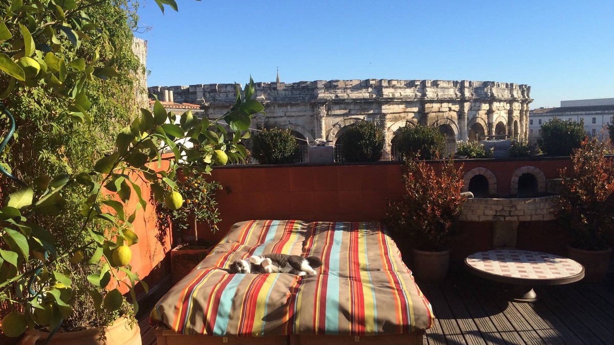 Quartier Administrations Apartment | NIMES ARENA 140 m2 with large terrace view Arênes (20 m) + private garage