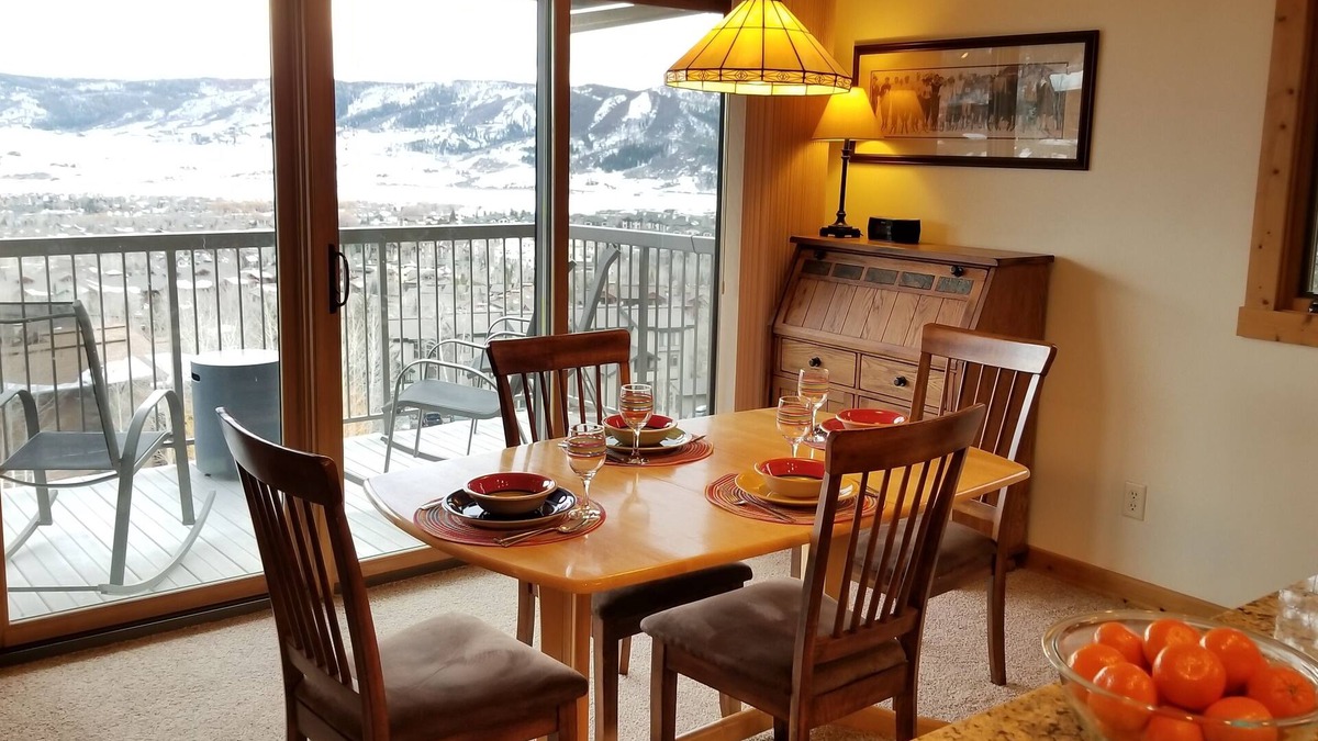 Steamboat Springs Condo | No-joke View, A/C, Remodeled, Free Ski Shuttle, Stocked Kitchen, Super Clean!