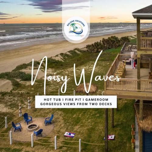 Crystal Beach House | Noisywaves - Beachfront Paradise with Hot Tub, Yard, and Game Room