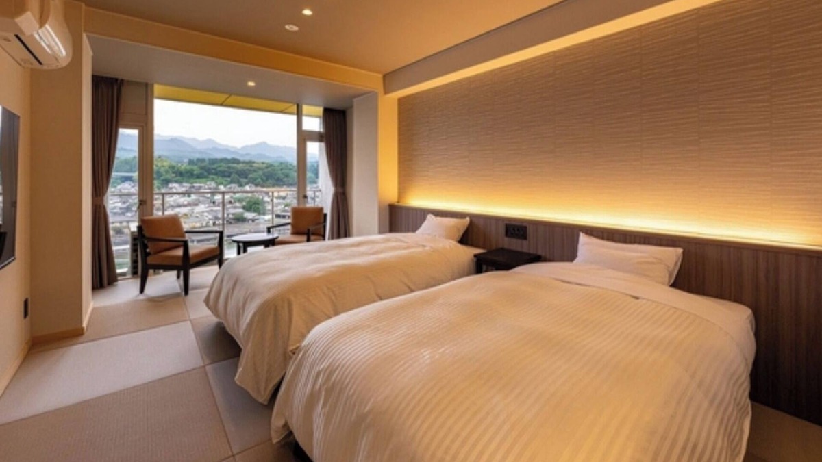 Hita Hotel | Nonsmoking DX Twin Room with River View Room o/Hita Ōita