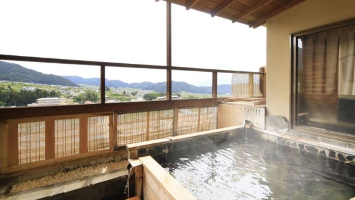 Yudanaka Shibu Onsen Hotel | Nonsmoking Japanesestyle room with openair bath Biyunoma River view Room only /Shimotakaigun Nagano