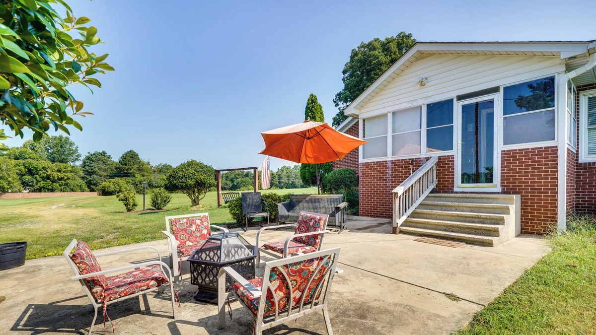 Mebane House | North Carolina Getaway w/ Patio on 4 Acres