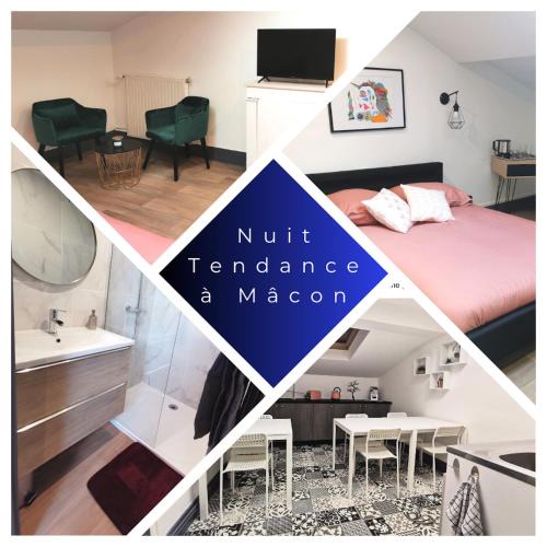 Macon Apartment | Nuit Tendance Mâcon - Chambre cosy centre ville E