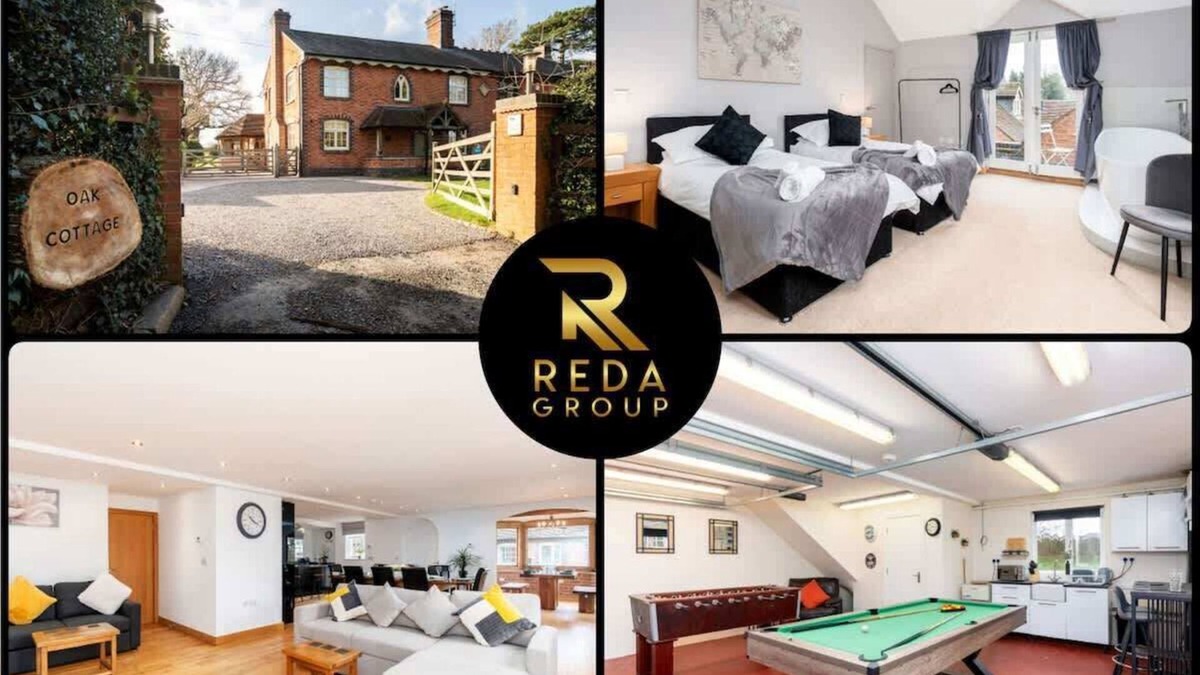 Knowle Sands House | Oak Cottage, Games Room, Dog Friendly Sleep 16 NEC
