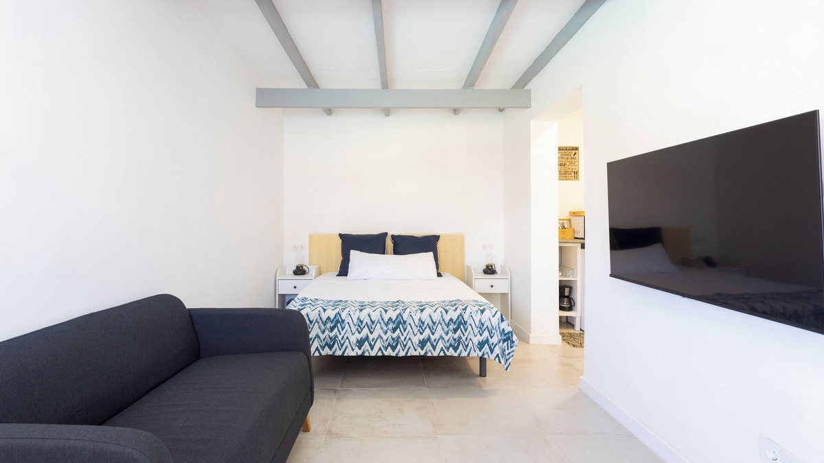 Granadilla de Abona Apartment | Oasis Tenerife Rentals - Studio (3) with pool, outdoor kitchen, barbecue and mountain views