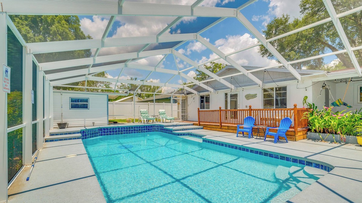 Fort King District House | Ocala Retreat w/Pool, Grill & Yard - Pets Welcome