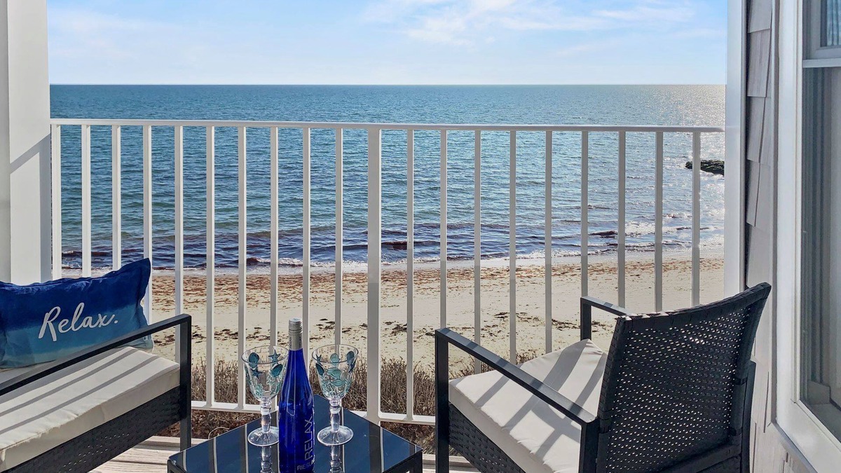 Dennis Port Condo | Ocean Front Pet Friendly AC Private Beach Coastal Cove