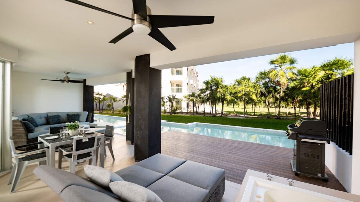 Cancun Condo | Ocean front resort, Andalucia Mareazul, Private Walkout pool