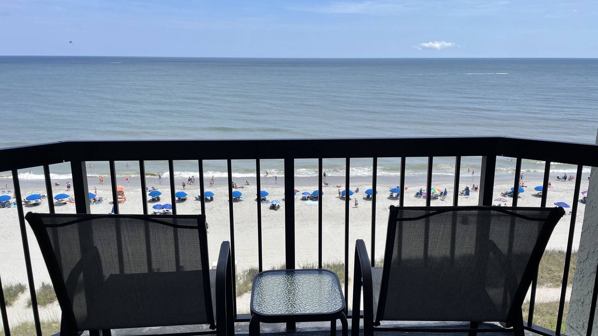 Myrtle Beach Resort | Ocean Front Studio Condo with Private Balcony in Myrtle Beach, SC