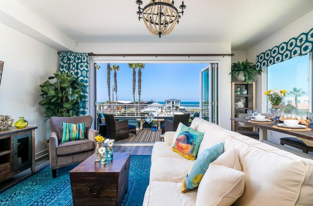 Imperial Beach House | Ocean View 3 Bedrooms Condo, just steps from the park, pier & water!