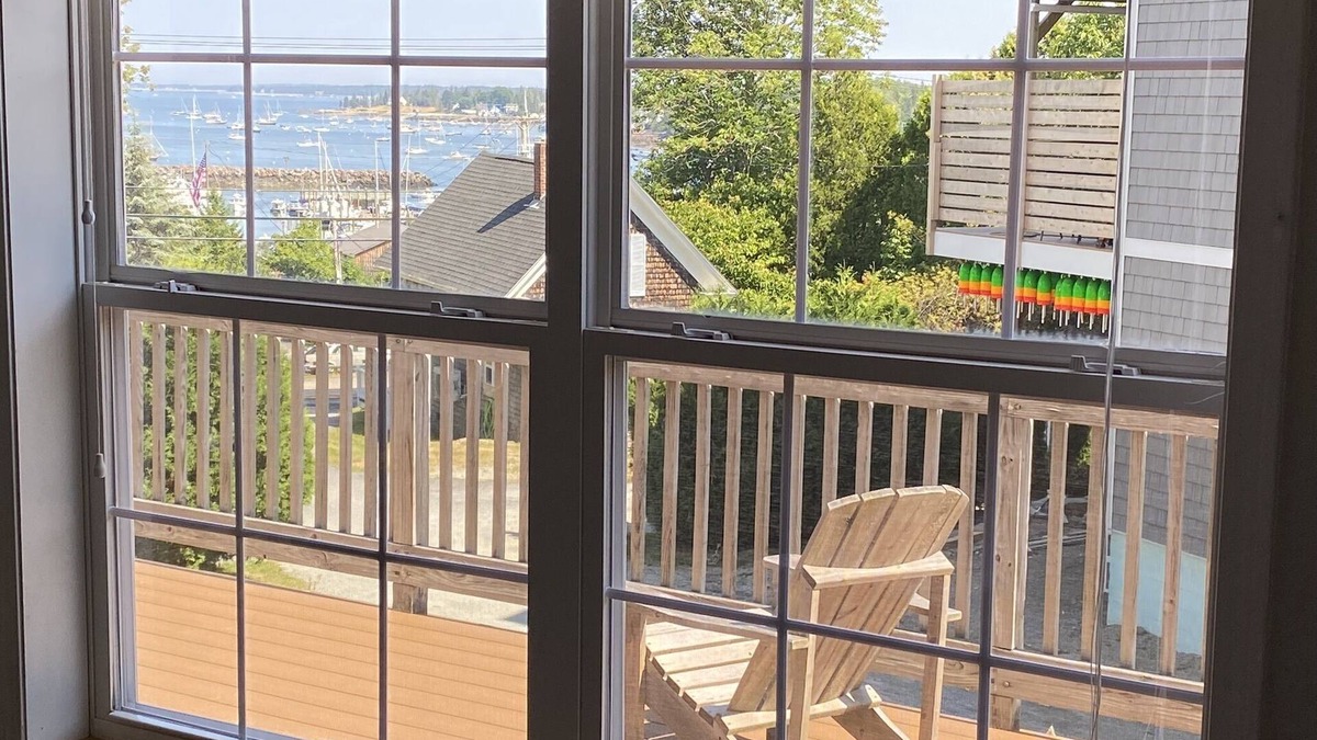 Southwest Harbor Apartment | Ocean view 4 br, huge deck with grill, walk to town, pet friendly locally owned