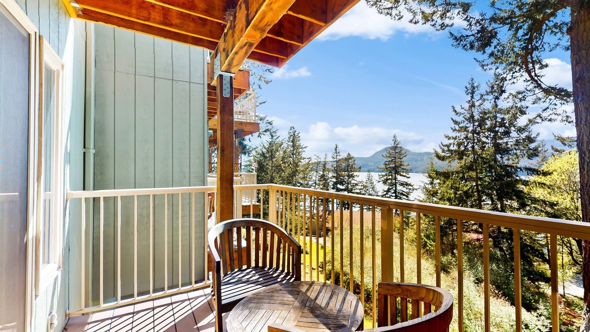 Rosario Apartment | Ocean view condo with balcony & peaceful location near Moran State Park
