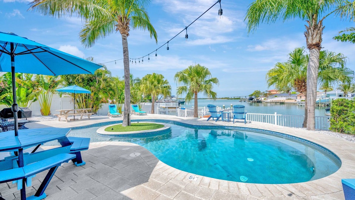 Indian Rocks Beach Villa | Ocean View | Heated Pool | 3 Bedroom | Golf Cart