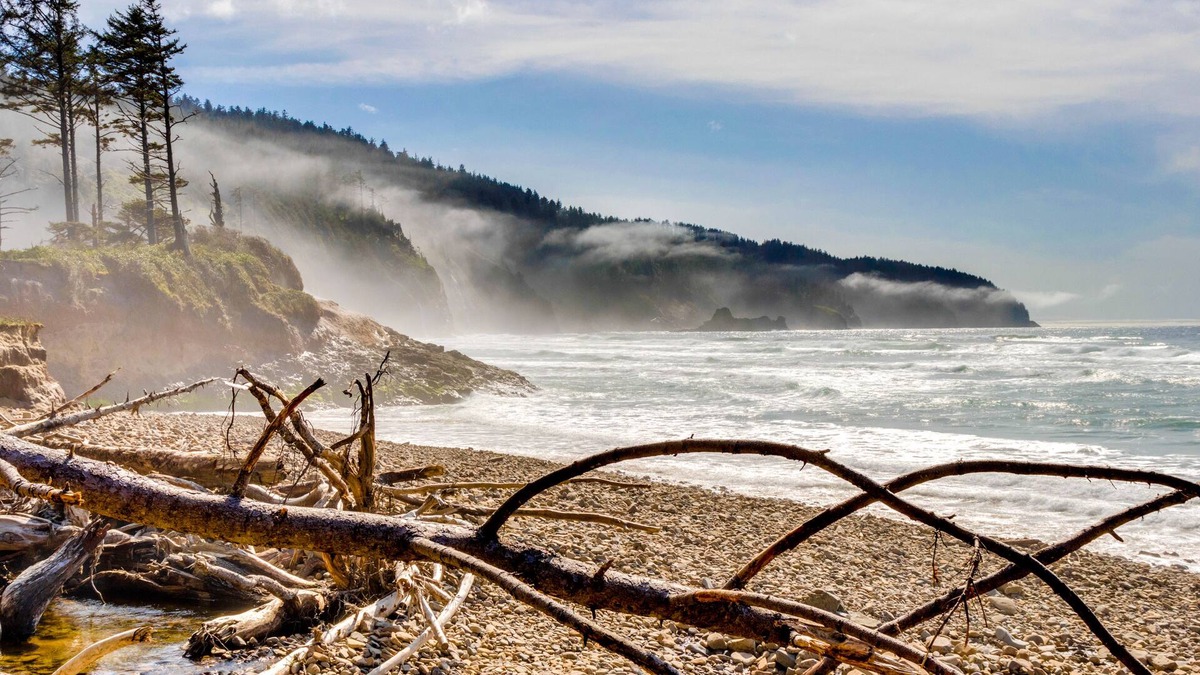 Netarts House | Ocean-view home overlooking Netarts Bay with deck & hot tub
