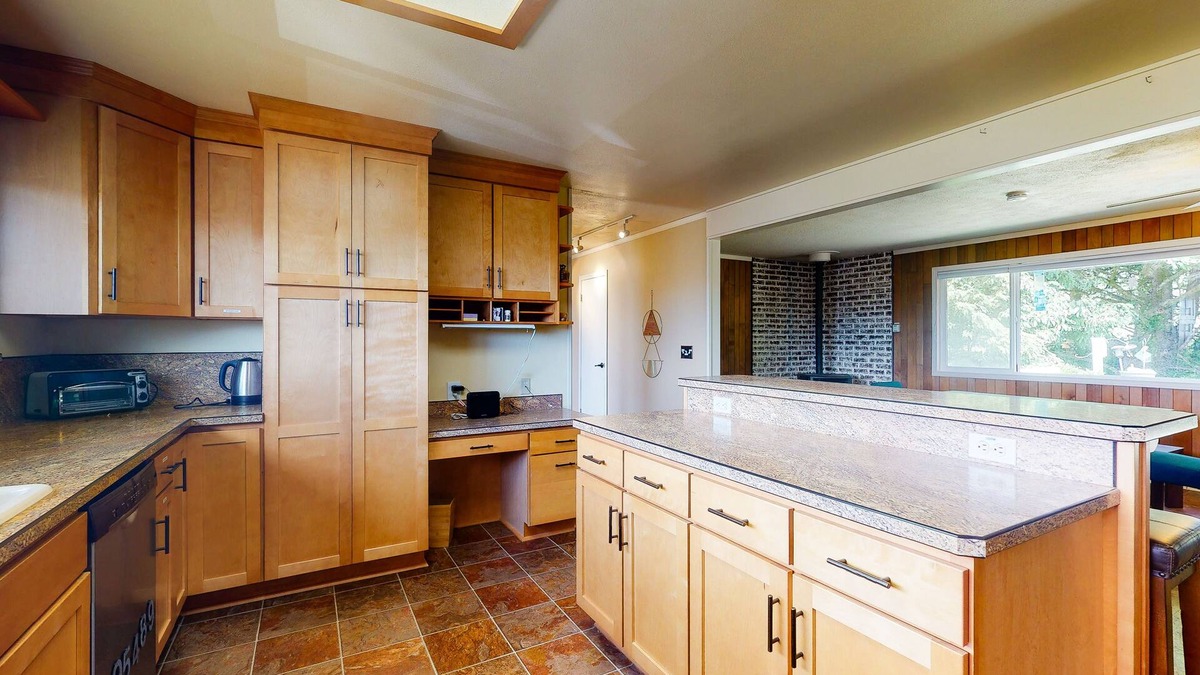 Yachats House | Ocean View Home w/ a Private Hot Tub, Wood Fireplace, Decks, & Garden