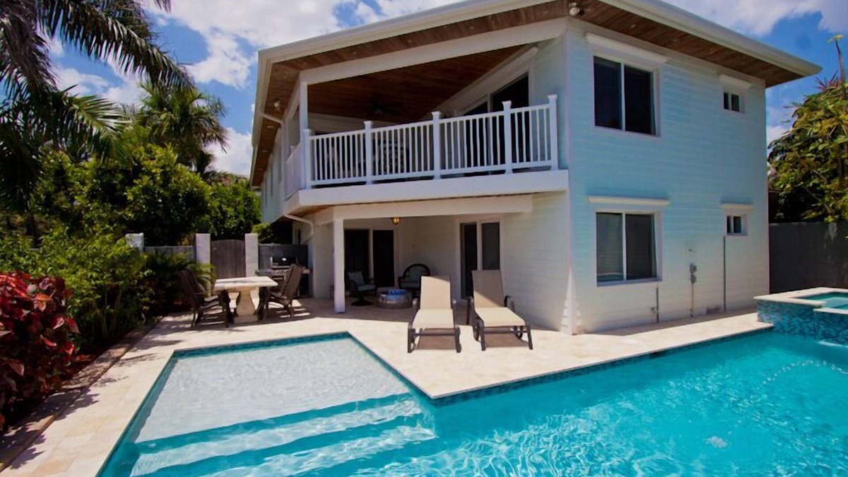 Lauderdale Beach House | Ocean View House with Tropical Pool & Hot Tub just steps from the Beach!