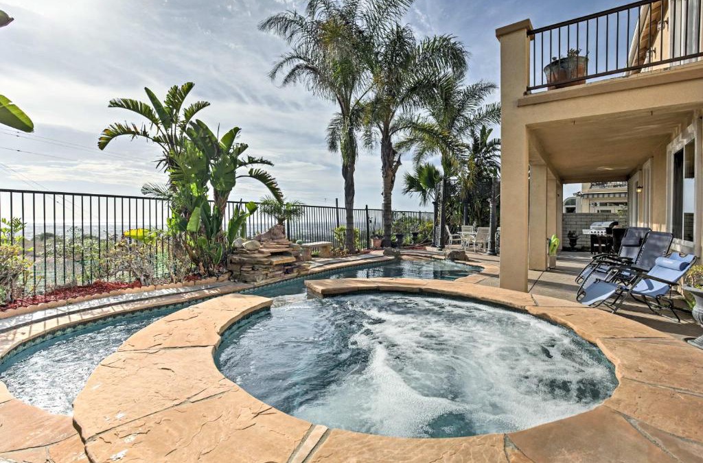 Ocean View Hills House | Ocean-View San Diego Home with Pool, Patio and Hot Tub