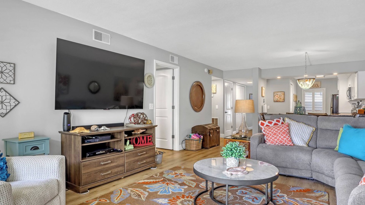 Cocoa Beach Condo | Ocean View Steps From Beach! 75” TV Free WiFi & Movies