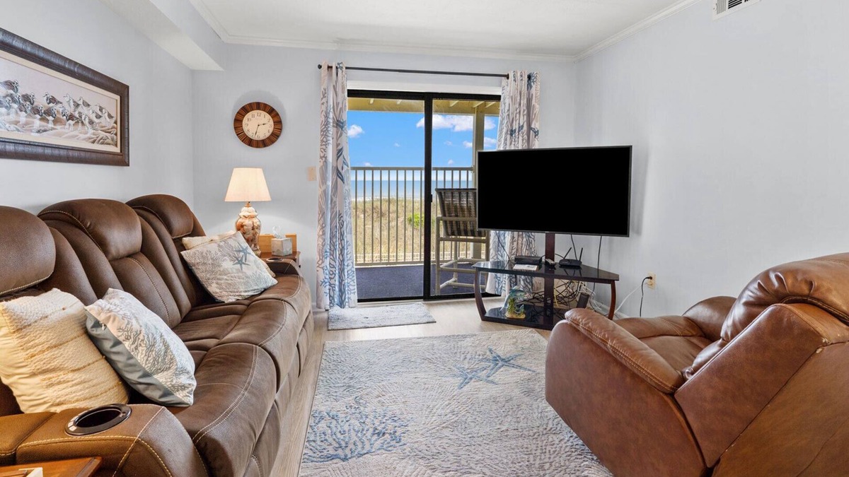 Windy Hill Condo | Oceanfront 2BR condo with balcony, pool, full kitchen & beach access-perfect family getaway!