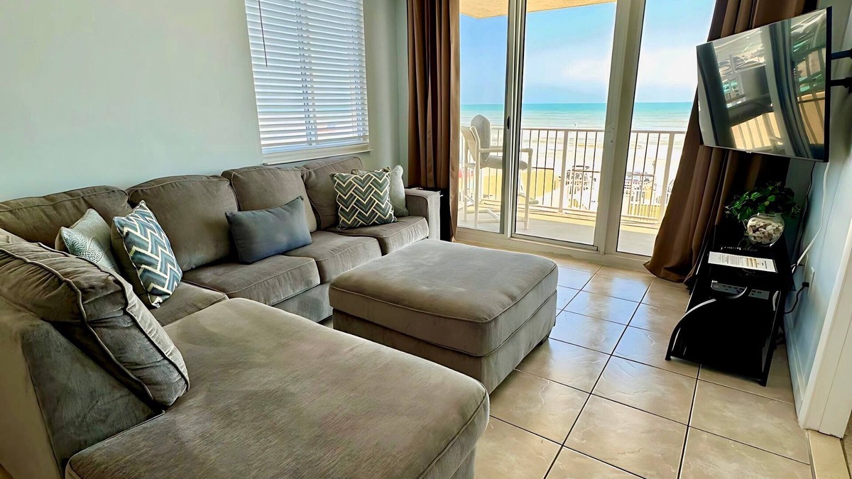 Horton Shores Condo | OceanFront Condo - Pool, BBQ, Steps from Flagler Ave