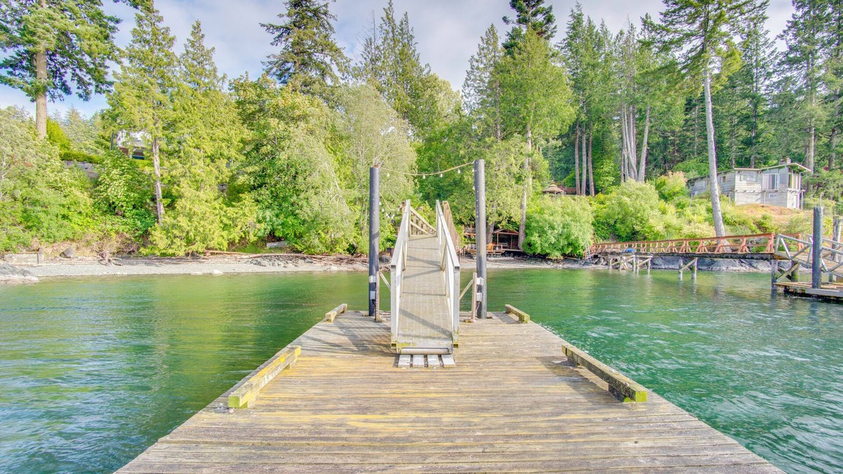 Juan de Fuca Electoral Area House | Oceanfront Getaway with Private Dock + Beach