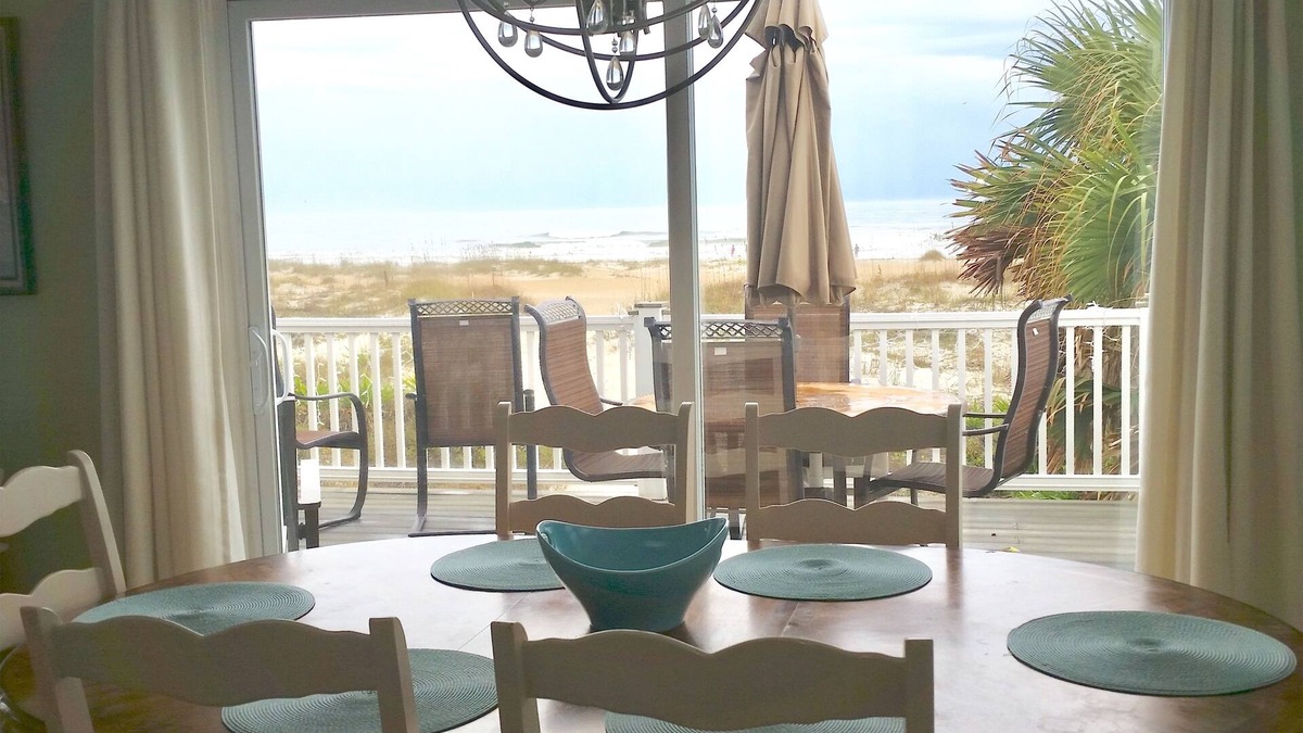 St. Augustine Beach House | Oceanfront Home- Casa Del Sol- Live the LIFE! 4 decks, beach gear, grill.