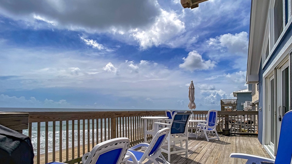 Bethune Beach House | Oceanfront home on quiet beach! Four levels of sun decks! 6847S