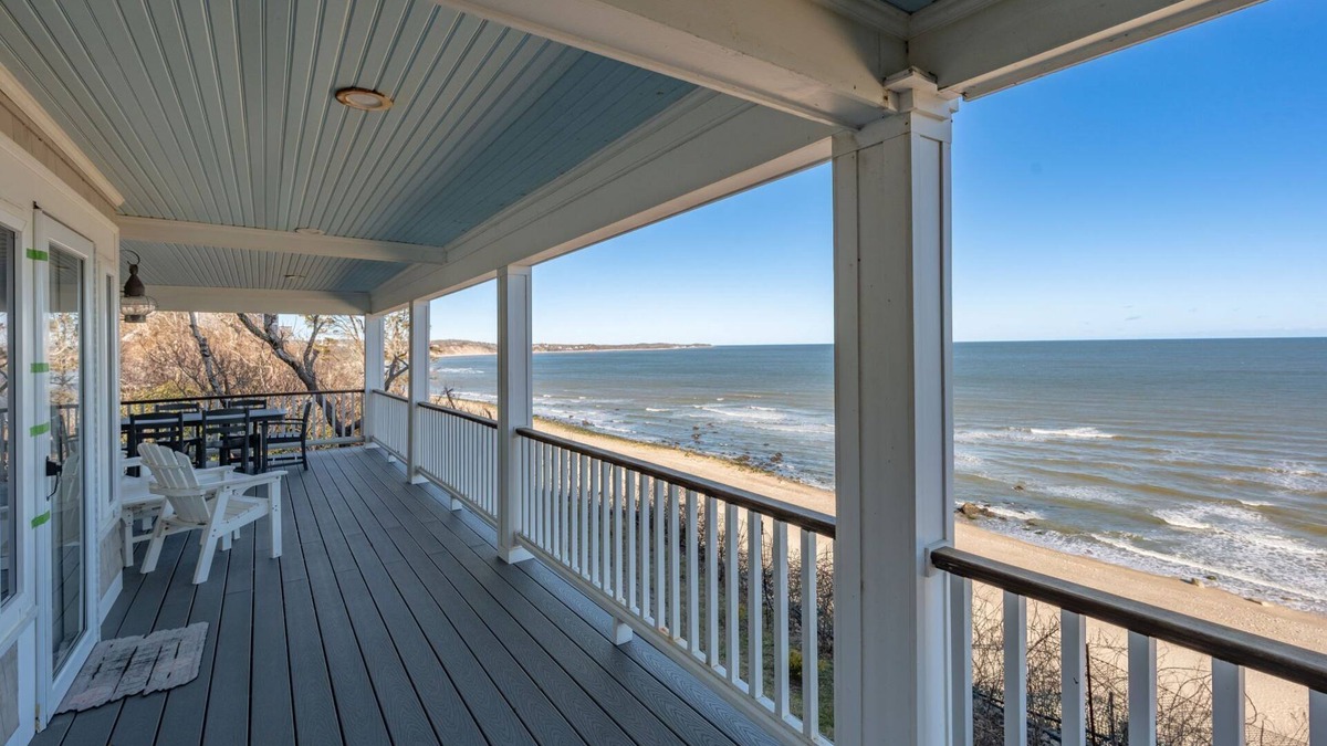 Sagamore Beach House | Oceanfront home on Sagamore Beach with panoramic views of Cape Cod Bay, sleeps 10